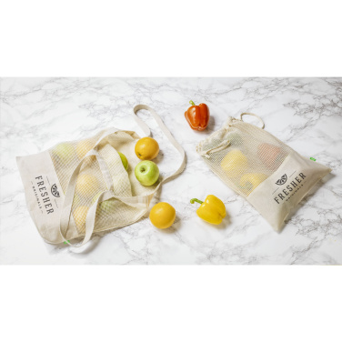 Logotrade liikelahja mainoslahja kuva: Natura Organic GOTS Mesh Bag (120 g/m²) hedelmäpussi