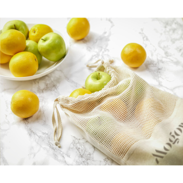 Logotrade mainostuote tuotekuva: Natura Organic GOTS Mesh Bag (120 g/m²) hedelmäpussi