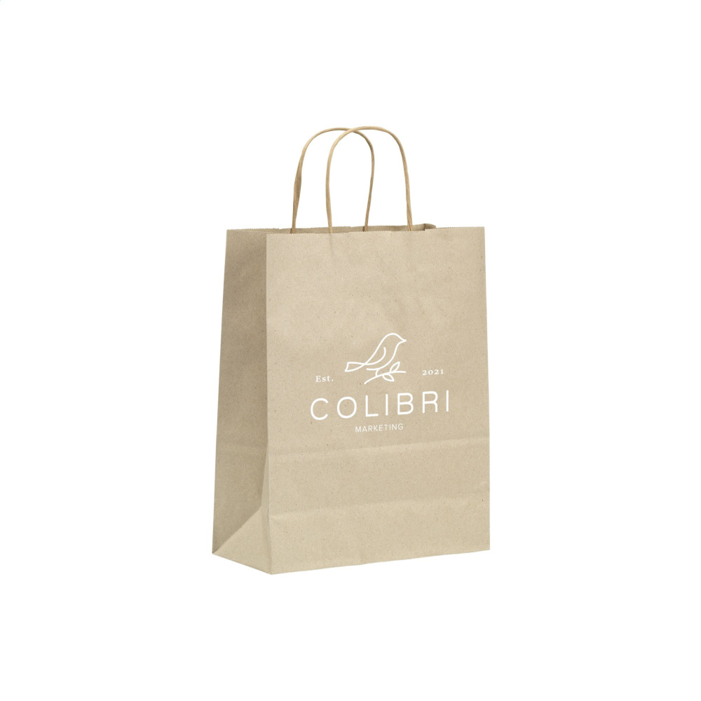 Logo trade mainoslahja ja liikelahja tuotekuva: Leaf It Bag kierrätetty ruohopaperi (90 g/m²) S