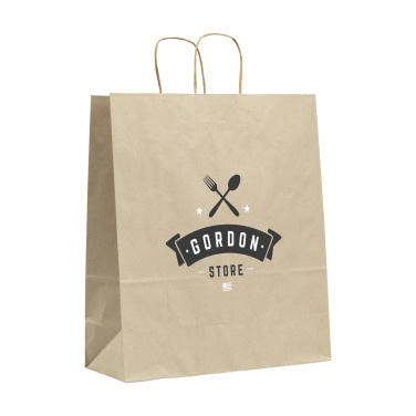 Logotrade mainoslahjat kuva: Leaf It Bag Leveä kierrätetty ruohopaperi (90 g/m²) L