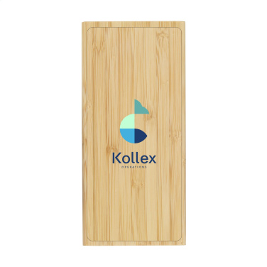 Logo trade liikelahja mainoslahja tuotekuva: Bamboo 8000 Wireless Powerbank langaton laturi
