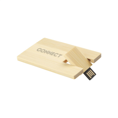 Logo trade liikelahjat mainoslahjat kuva: Luottokortti USB Bamboo 64GB