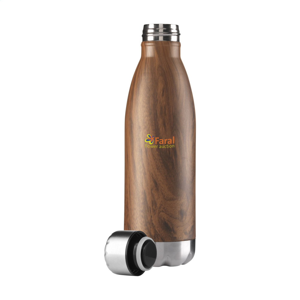 Logotrade mainoslahjat kuva: Topflask Wood 500 ml juomapullo