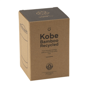 Logo trade mainoslahjat tuotekuva: Kobe Bamboo RCS kierrätetystä teräksestä valmistettu 350 ml kahvikuppi