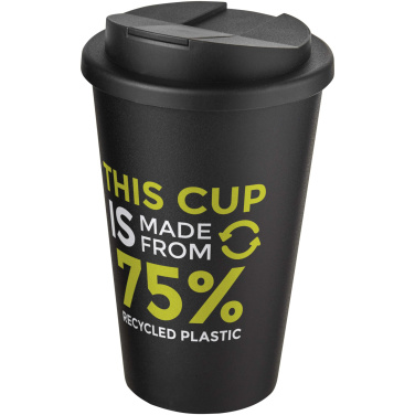 Logo trade mainostuotet tuotekuva: Americano® Eco 350 ml kierrätysmuki läikkymättömällä kannella
