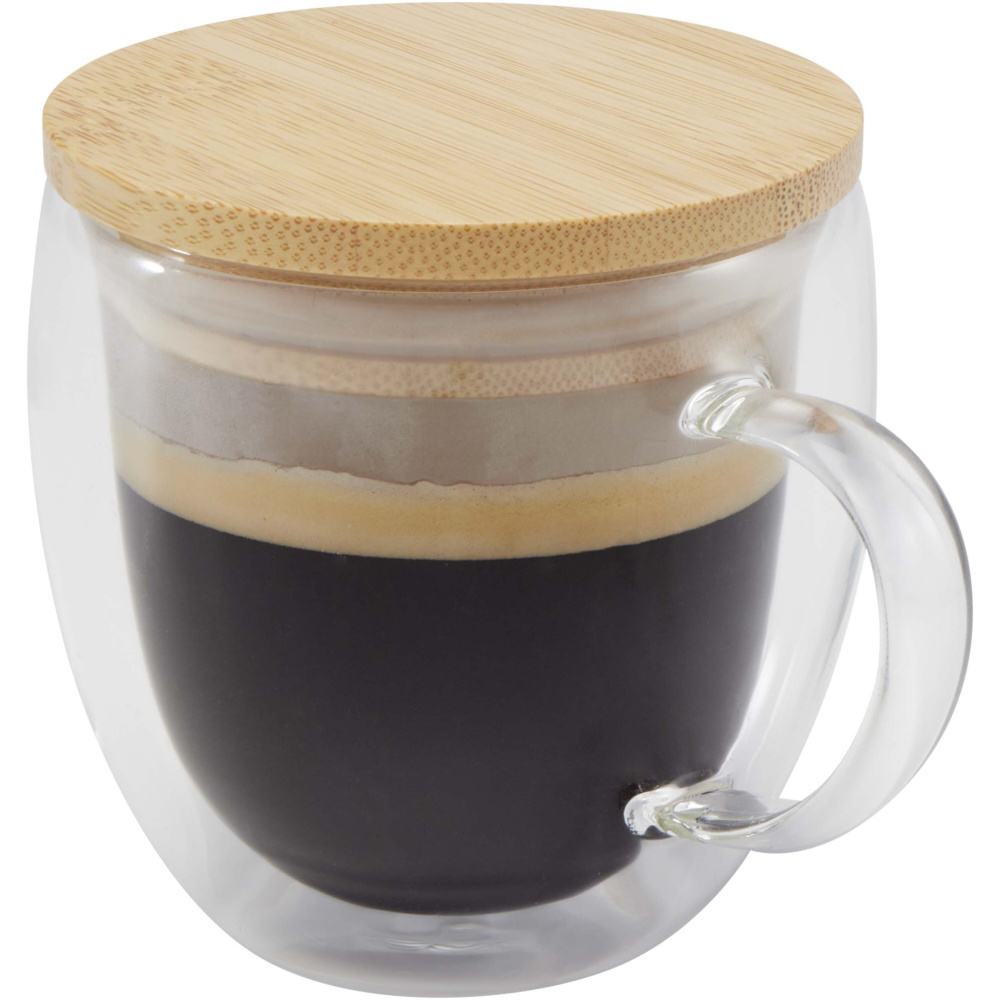 Logo trade liikelahja mainoslahja tuotekuva: Lenora 250 ml:n lasikuppi bambukannella