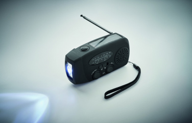 Logotrade liikelahja tuotekuva: Radio SOS LED-taskulampulla
