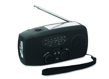 Logotrade mainoslahja tuotekuva: Radio SOS LED-taskulampulla