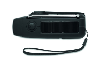 Logo trade mainoslahjat tuotekuva: Radio SOS LED-taskulampulla