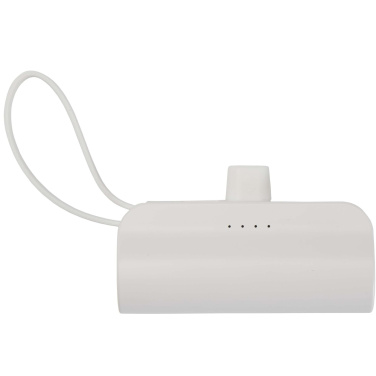Logo trade liikelahja kuva: Alnair 5 000 mAh:n ja 10 W:n kierrätetystä muovista valmistettu Type-C-varavirtalähde, jossa sisäänrakennettu jalusta ja 2-in-1-kaapeli