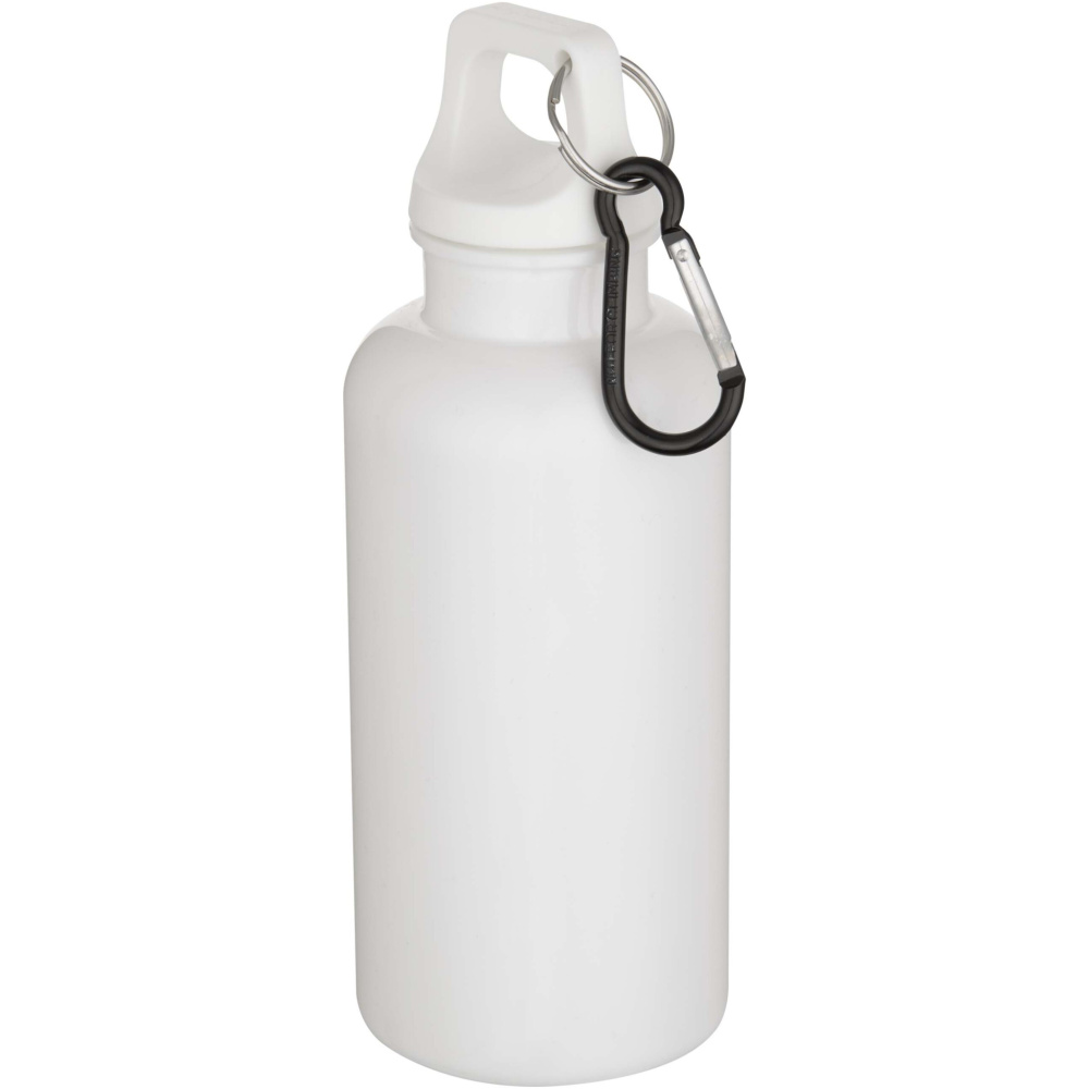Logo trade liikelahjat mainoslahjat kuva: Oregon 400 ml:n RCS-sertifioidusta kierrätetystä muovista valmistettu vesipullo karabiinihaalla