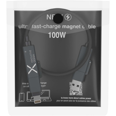 Logo trade liikelahja mainoslahja tuotekuva: SCX.design C59 100 W:n magneettinen silikonilatauskaapeli