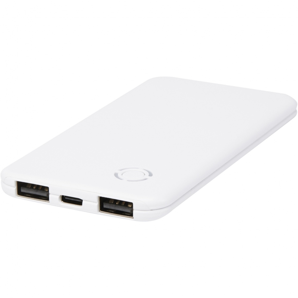 Logotrade verslo dovanos nuotrauka: Lieknas 4000 mAh plonas dvigubas maitinimo blokas