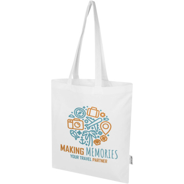 Logotrade verslo dovanos nuotrauka: Madras Blend 140 g/m² GRS perdirbtos medvilnės medžiaginis krepšys, 7 l