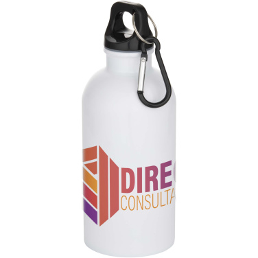 Logotrade dovana nuotrauka: Oregon 400 ml sublimacinis RCS perdirbto nerūdijančio plieno vandens butelis su karabinu
