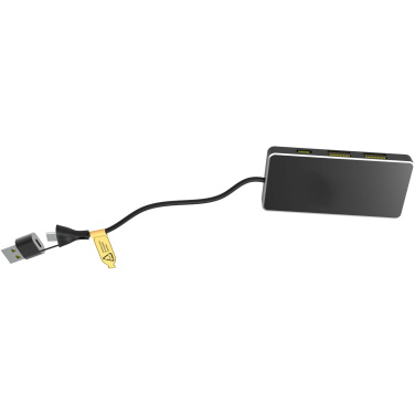 Logotrade biznesa dāvanas foto: SCX.design H20 8-in-1 USB centrmezgls ar divu ieeju un 6 portiem
