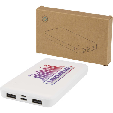 Logotrade biznesa dāvanas foto: Intan 10.000 mAh 10W pārstrādājamas plastmasas pārnēsājamais akumulators
