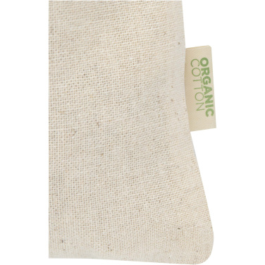 Logotrade Ideja dāvanas foto: Odisha 140 g/m² OCS organiskais dāvanu maisiņš - 15 x 10 cm