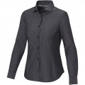 Cuprite long sleeve women's organic shirt, Сплошной черный