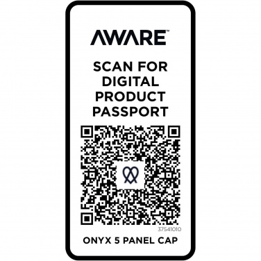 Логотрейд pекламные cувениры картинка: Onyx с 5 панелями Aware™ кепка из переработанных материалов