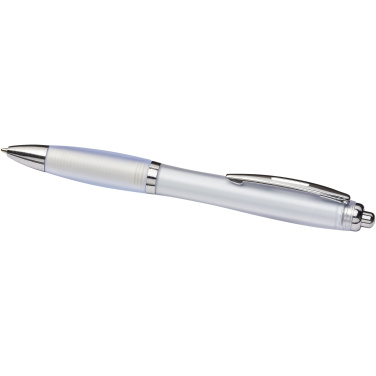Логотрейд pекламные подарки картинка: Curvy ballpoint pen with frosted barrel and grip