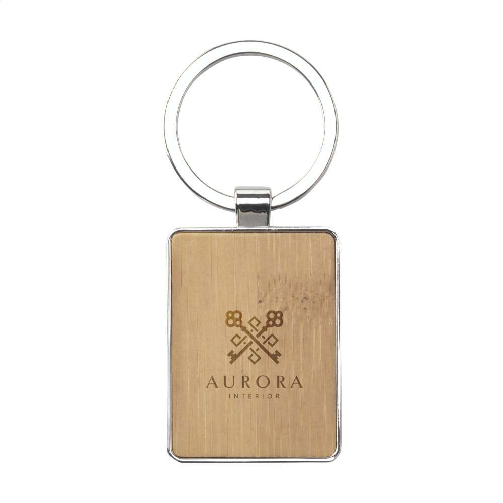 Логотрейд pекламные подарки картинка: Брелок для ключей Bamboo Key Rectangle