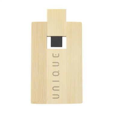 Лого трейд pекламные cувениры фото: Кредитная карта USB Bamboo 8 ГБ
