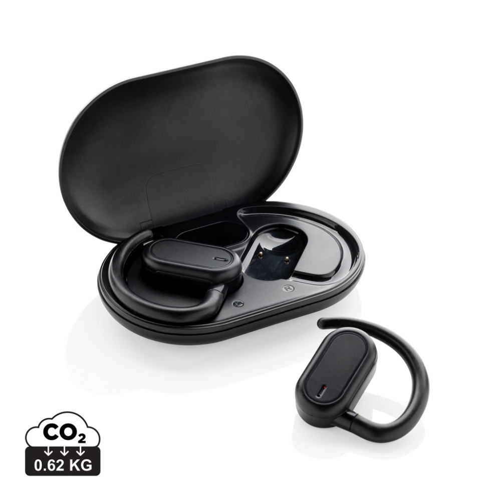 Логотрейд pекламные cувениры картинка: Наушники-вкладыши Fitsound RCS TWS из переработанного пластика с открытым ушным вкладышем