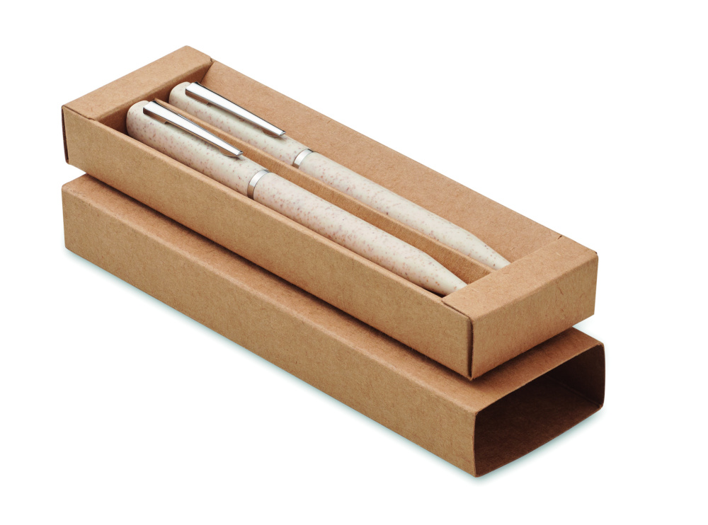 Логотрейд бизнес-подарки картинка: Wheat straw/ABS twist pen set