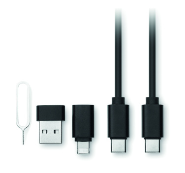 Логотрейд pекламные подарки картинка: 4 in 1 cable connector set 15W
