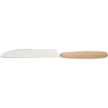 Лого трейд бизнес-подарки фото: Набор столовых приборов из нержавеющей стали и бука Root из 5 предметов