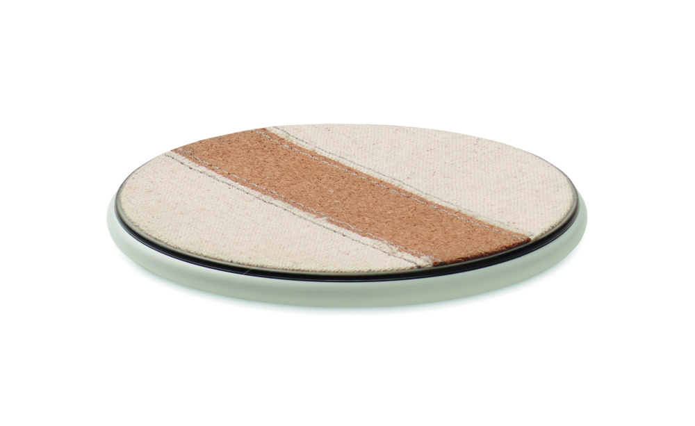 Лого трейд pекламные cувениры фото: Cork wireless charger 15W