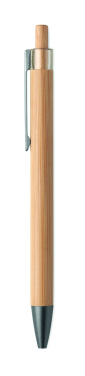 Логотрейд pекламные подарки картинка: Push button bamboo pen