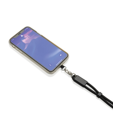 Лого трейд pекламные cувениры фото: Регулируемый ремешок для телефона LoopAmp RCS RPET, кабель 60 Вт