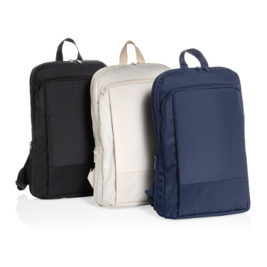Логотрейд pекламные подарки картинка: Тонкий рюкзак Flexpack Aware™ RPET для ноутбука 15,6 дюйма с возможностью расширения