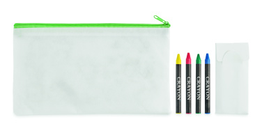 Лого трейд бизнес-подарки фото: Pencil case with 4 crayons
