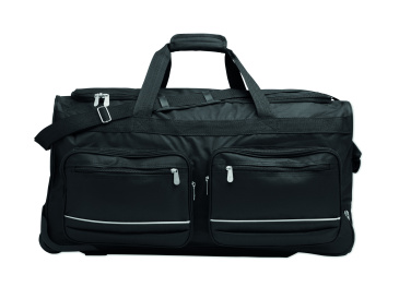 Логотрейд pекламные cувениры картинка: Duffle bag trolley 600D RPET