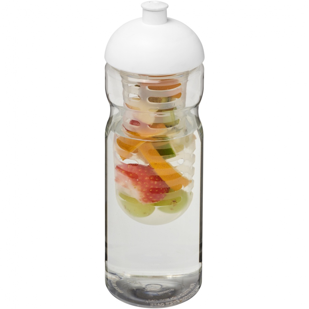 Logotrade profilprodukter bild: H2O Active® Base 650 ml sportflaska med kupollock och fruktbehållare