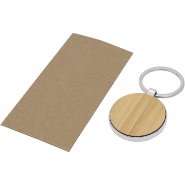 Logotrade reklamprodukter bild: Nino rund nyckelring bambu