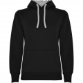 Urban hoodie för dam, Solid svart / Marl Grey