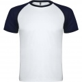 Indianapolis kortärmad unisex sport-T-shirt, Vit / Marinblå