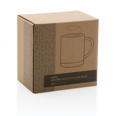 Logotrade reklamprodukter bild: Keramikmugg med korkbotten 280 ml