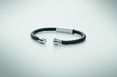 Logotrade profilprodukter bild: Armband i flätat konstläder