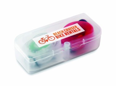 Logotrade reklamprodukter bild: 2 cykelljus i PP box