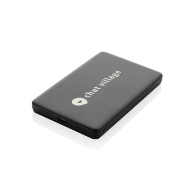 Logotrade reklamprodukter bild: Orion RCS återvunnen aluminium 5000 mah 5W magnetisk powerba