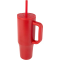 Brady 900 ml RCS-certifierad isolerad mugg med silikonsugrör, Röd