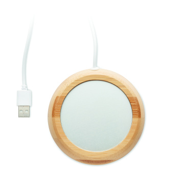 Logotrade kampanjprodukter bild: Muggvärmare i bambu med USB