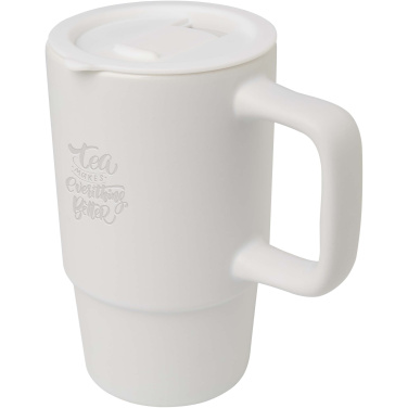 Logotrade profilprodukter bild: Carter 450 ml keramisk mugg med plastlock