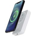 Acrab 10 000 mAh 15 W magnetisk trådlös powerbank med 20 W PD – tillverkad av återvunnen plast, Vit