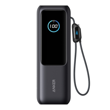 Logotrade presentreklam bild: Anker Powerbank 25.000 mAh 165W med inbyggd utdragbar kabel